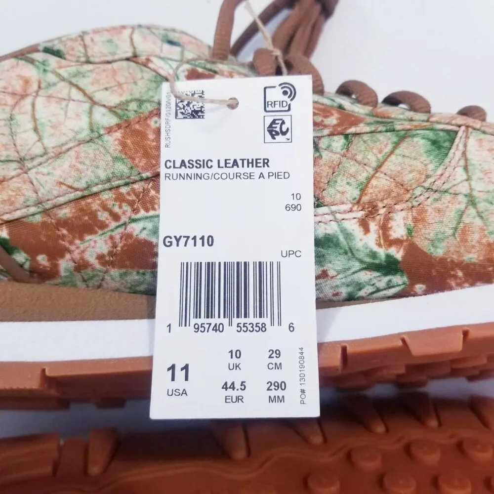 LQQK Studios X REEBOK Classic Leather Sneakers Men Size 11 GY7110 GREEN CAMO